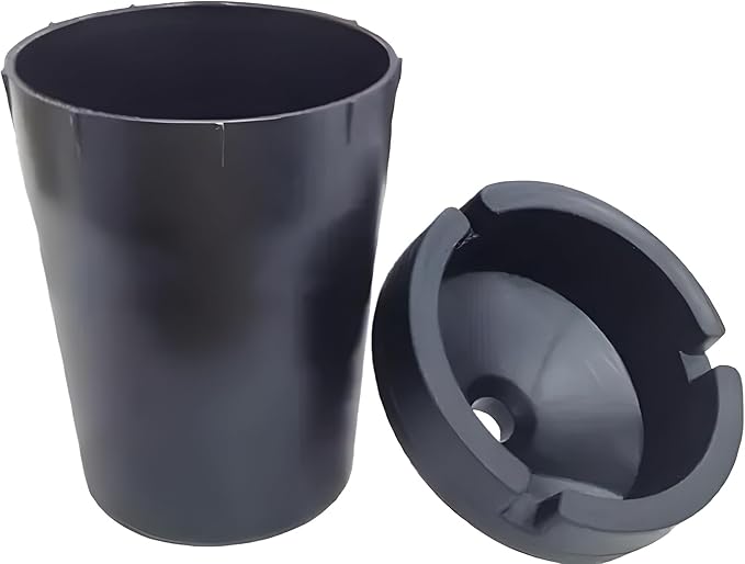 Universal Car Cup Holder Ashtray – Windproof Portable Plastic Ashtray with Cigarette Slots – Fits Most Car Cup Slots