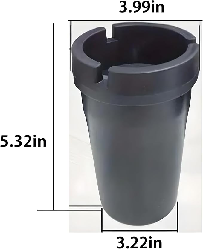 Universal Car Cup Holder Ashtray – Windproof Portable Plastic Ashtray with Cigarette Slots – Fits Most Car Cup Slots
